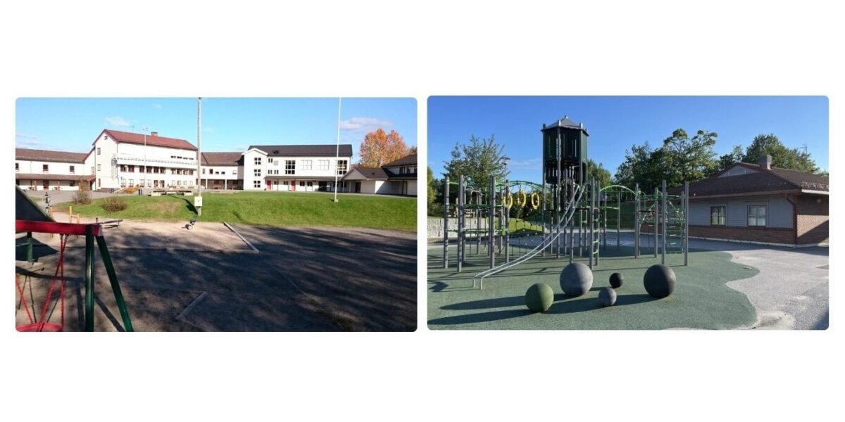 Herre skole og Rønholt skole. Foto: Bamble kommune
