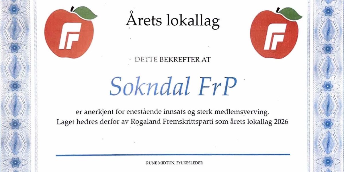 Diplom «Årets lokallag»