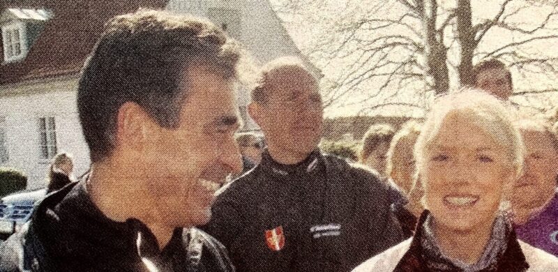 Stenersen på joggetur med Anders Fogh Rasmussen, Danmarks tidligere statsminister og NATOS tidligere generalsekretær i 2008. Foto: Oslo FpU Stenersen på joggetur med Anders Fogh Rasmussen, Danmarks tidligere statsminister og NATOS tidligere generalsekretær i 2008. Foto: Oslo FpU