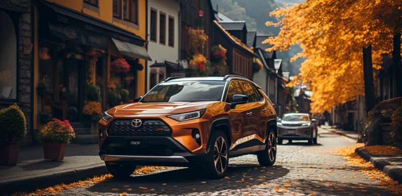 Toyota RAV4. Illustrasjonsbilde