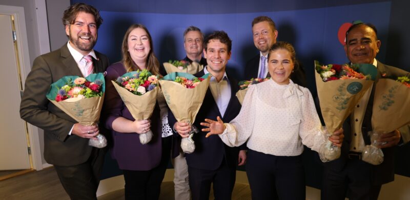 Topp 7. Fra venstre: Anders Kjennerud, Julianne Ofstad, Kjell Johansen, Magnus Birkelund, Tommy Skjervold, Victoria Solberg og Ombir Upadhyay.